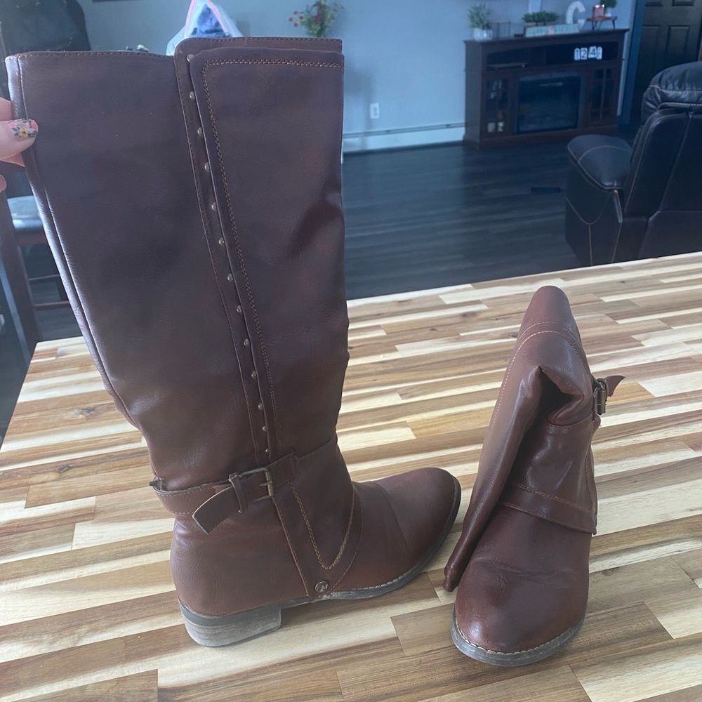 Brown Below the Knee Boots